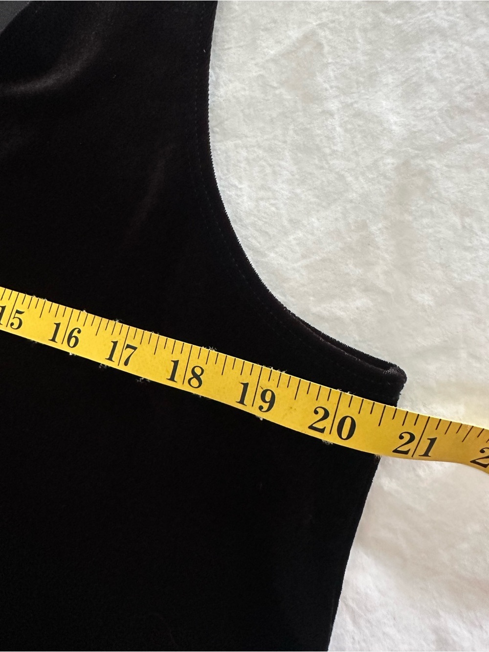 Chico's Black Velvet Tank Top, size large (2) - Picture 6 of 10